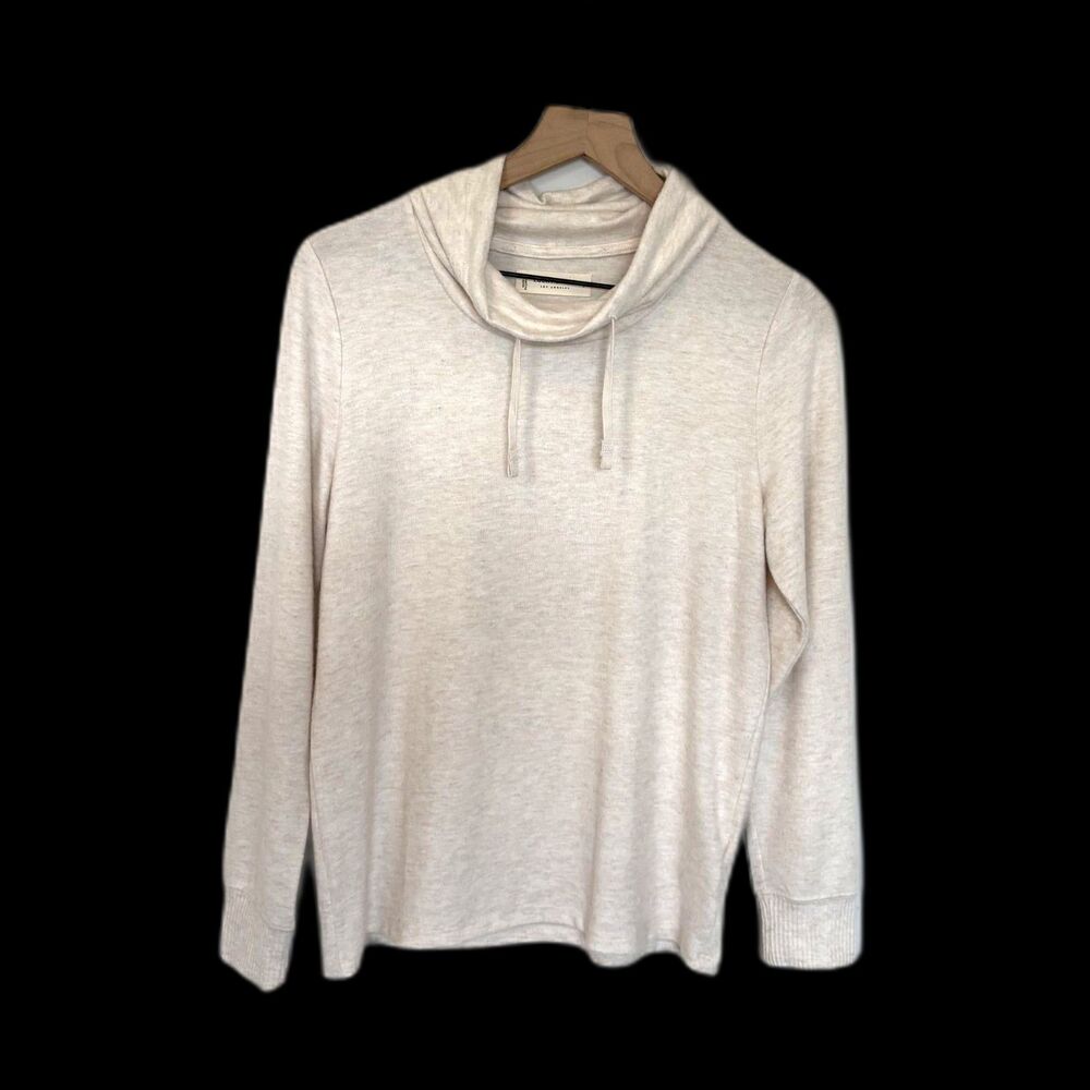 Lucky Brand Cowl Neck Pull Over Sweater Cream Off-White Size S